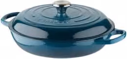 Garnek emaliowany Le Creuset Gourmet Signature z żeliwa, kolor niebieski/petrol, pojemność 30 l