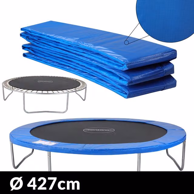Niebieska osłona na sprężyny trampoliny monzana® z PVC o średnicy 427 cm