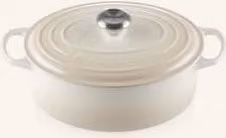Emaliowana brytfanna żeliwna Le Creuset Signature w kolorze białym