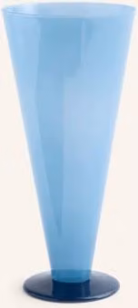Wazon szklany Hay Conical Large w kolorze niebieskim petrol