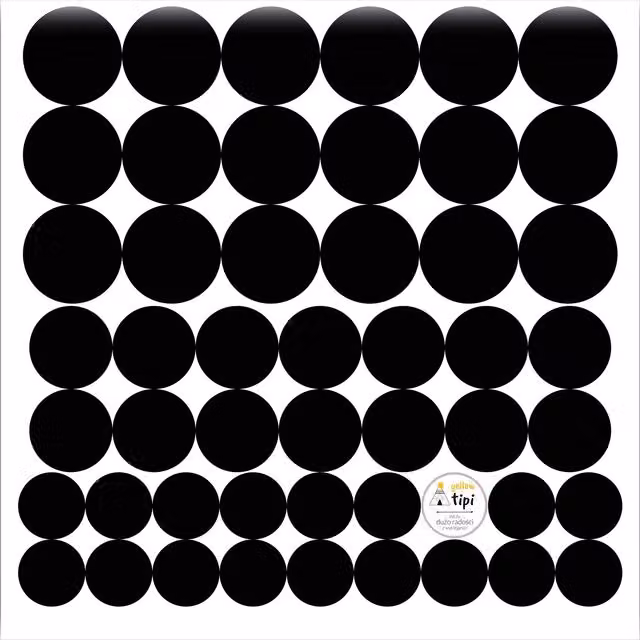 Zestaw naklejek ściennych Yellowtipi Mini Dots black tone o geometrycznym wzorze w kolorze czarnym