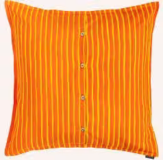 Marimekko Poszewka na poduszkę dekoracyjną Piccolo, pomarańczowo-żółta, bawełniana, kwadratowa, 50 x 50 cm
