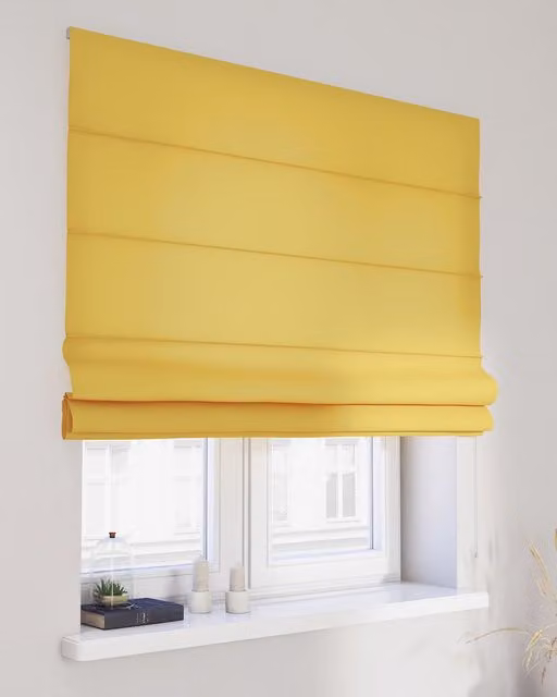 Roleta rzymska Billie Yellowtipi, kolor żółty, nieprzezroczysta, gładka