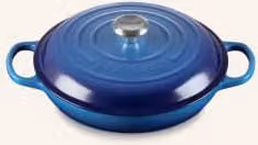 Brytfanna Le Creuset Gourmet wykonana z żeliwa emaliowanego, kolor niebieski