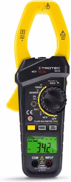 Szczypce cęgowe z funkcją True-RMS BE44 Trotec, kolor żółty
