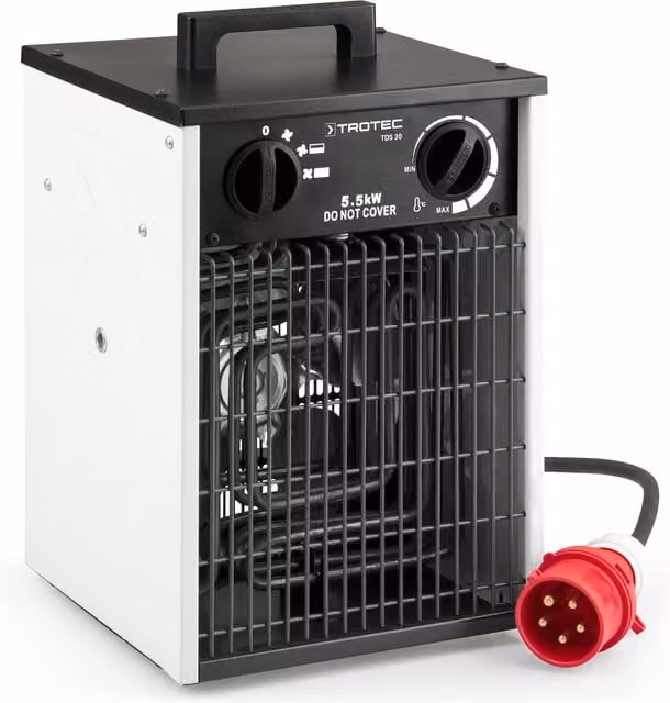Elektryczny nagrzewacz Trotec TDS 30 w kolorze białym z termostatem