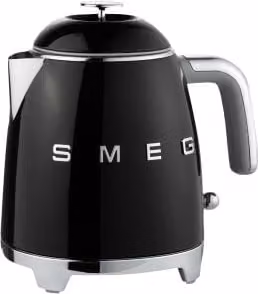 Czajnik Smeg KLF05 czarny ze stali nierdzewnej o pojemności 0,8 l i mocy 1400 W z filtrem antykamiennym i funkcją automatycznego wyłączania