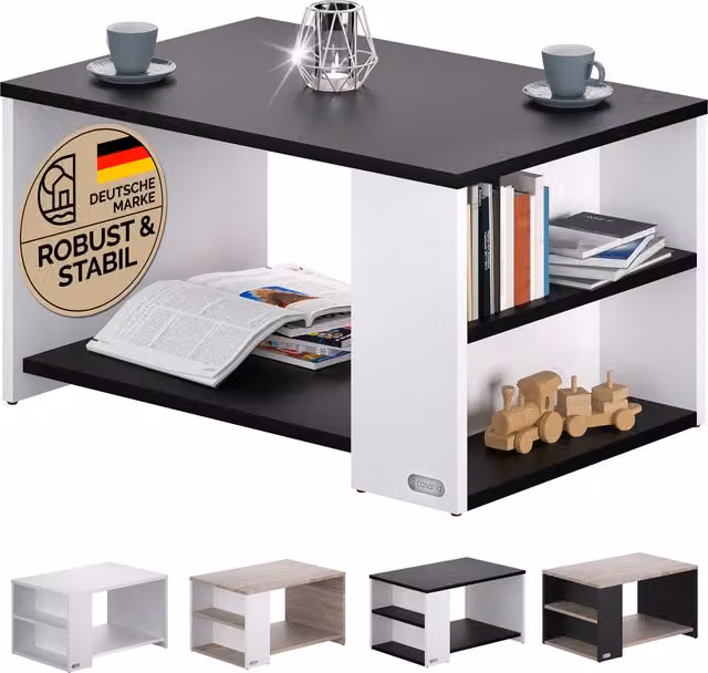 Stolik kawowy Casaria Santa Cruz biały i szary W x S x G: 90 x 60 x 50 cm