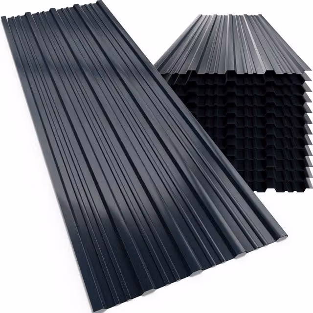 Zestaw 24 blach trapezowych Gardebruk z ocynkowanej stali, antracyt, 14 m2, W: 129 cm, S: 46 cm