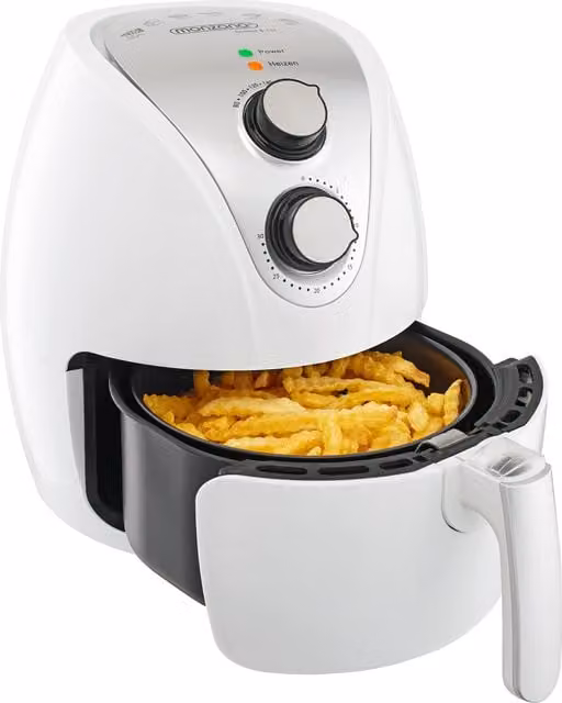 Frytkownica beztłuszczowa Monzana 9w1, biało-srebrna, 1500W, 3,6l