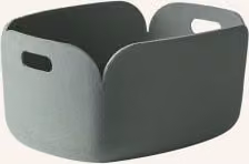 Muuto Koszyk Restore w kolorze zielonym z uchwytami