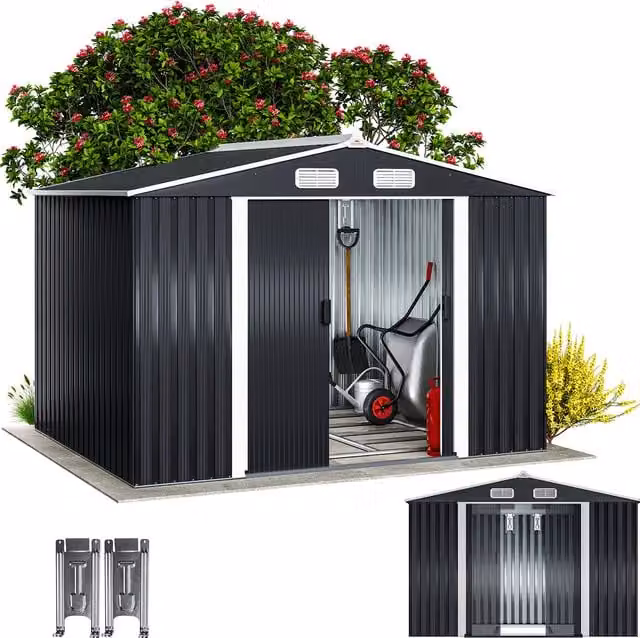 Metalowa szopa ogrodowa Gardebruk® antracyt W x S x G: 180 x 260 x 205 cm
