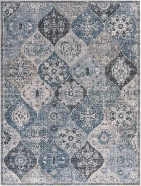 Dywan Sami turkusowy, wzór orientalny i nowoczesny, materiał poliester, W x S: 160 x 220 cm
