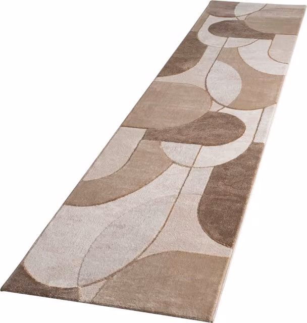Dywan Tiana beżowy o wzorze geometrycznym, Szerokość: 80 cm, Długość: 300 cm
