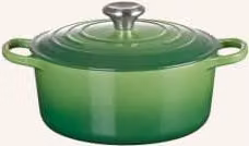 Brytfanna Le Creuset Signature wykonana z emaliowanego żeliwa, kolor zielony