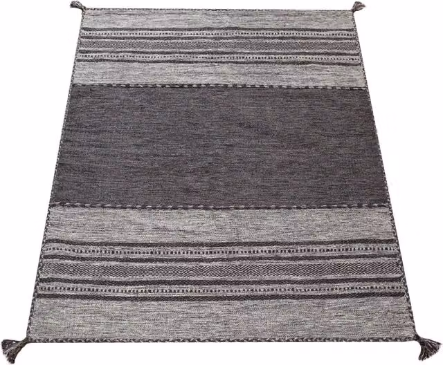 Ręcznie tkany kilim Kilian szary bawełniany o wymiarach Szerokość: 120 cm, Długość: 170 cm