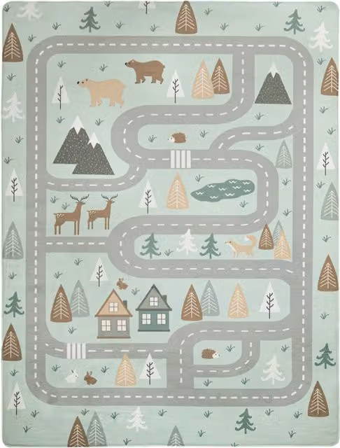 Zmywalny dywan dla dzieci Chiko turkusowy W x S: 80 x 150 cm