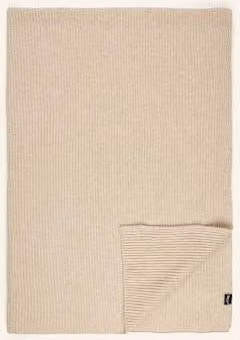 Pled Malmö od Eagle Products – Beżowy wełniany koc w kratę o wymiarach 130 x 190 cm